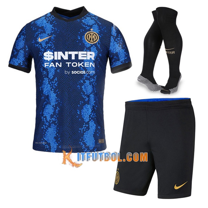 Traje Camiseta Futbol Inter Milan Titular (Cortos + Calcetines) 2021/2022