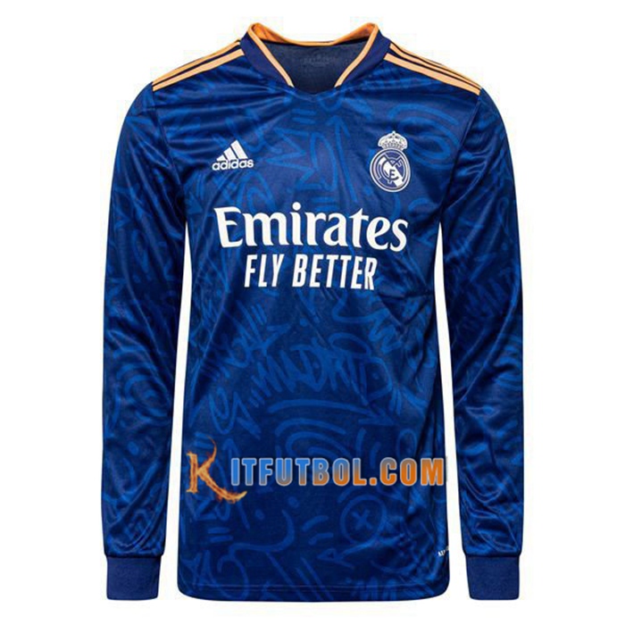 Camiseta Futbol Real Madrid Alternativo Manga Larga 2021/2022