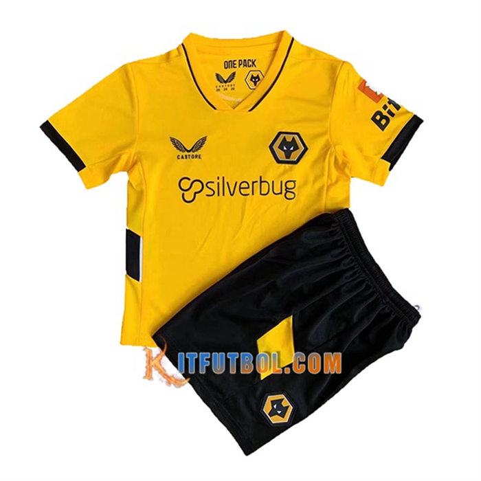 Camiseta Futbol Wolves Ninos Titular 2021/2022