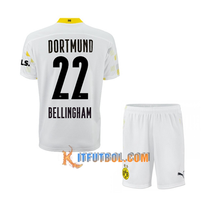 Camiseta Futbol Dortmund BVB (Bellingham 22) Ninos Tercero 2021/2022