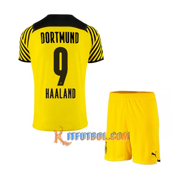 Camiseta Futbol Dortmund BVB (Haaland 9) Ninos Titular 2021/2022