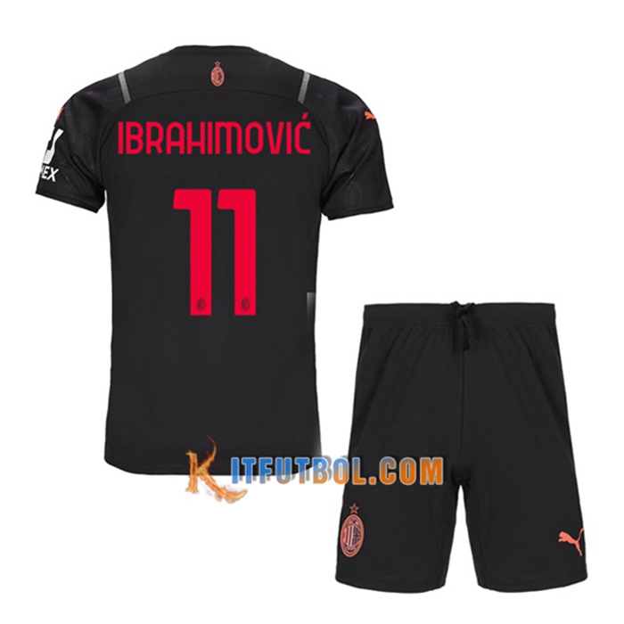 Camiseta Futbol AC Milan (IBRAHIMOVIC 11) Ninos Tercero 2021/2022