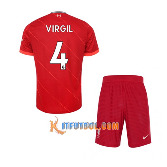 Camiseta Futbol FC Liverpool (Virgil 4) Ninos Titular 2021/2022