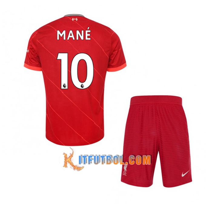 Camiseta Futbol FC Liverpool (Sadio Mane 10) Ninos Titular 2021/2022