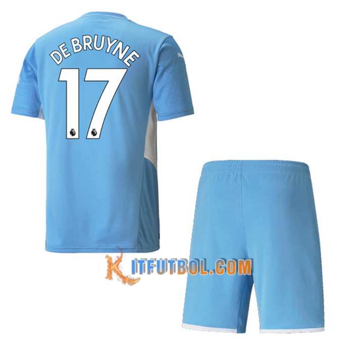 Camiseta Futbol Manchester City (DEBRUYNE 17) Ninos Titular 2021/2022
