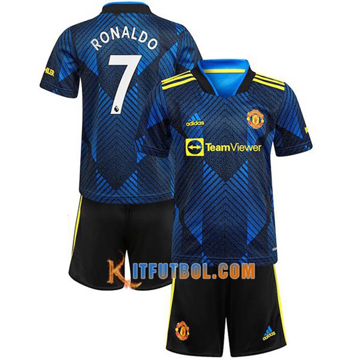 Camiseta Futbol Manchester United (Ronaldo 7) Ninos Tercero 2021/2022
