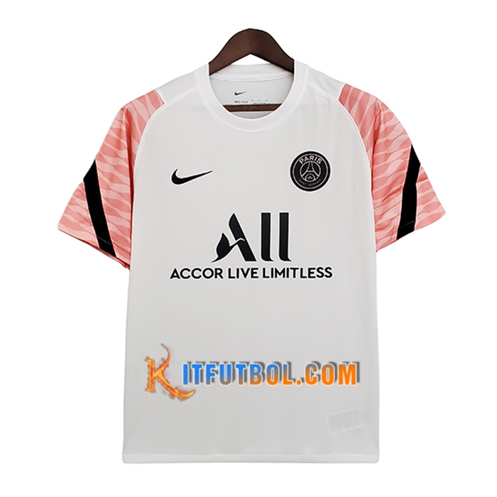 Camiseta Entrenamiento PSG Blanca/Rosa 2021/2022