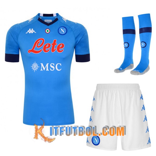 Traje Camiseta Futbol SSC Napoli Primera (Cortos+Calcetines) 20/21