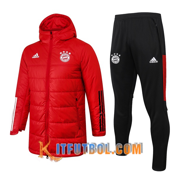 Nueva Chaqueta de Plumas Bayern Munich Roja + Pantalones 20/21