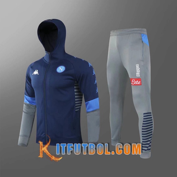 Nueva Chandal Futbol - Chaqueta con capucha + Pantalones SSC Napoli Azul 20/21