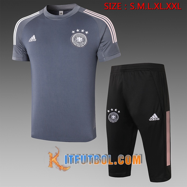 Camisetas de entrenamiento Alemania + Pantalones 3/4 Gris 20/21
