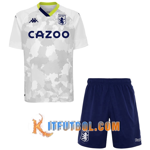 Camisetas Personalizadas Futbol Aston Villa Ninos Tercera 20/21