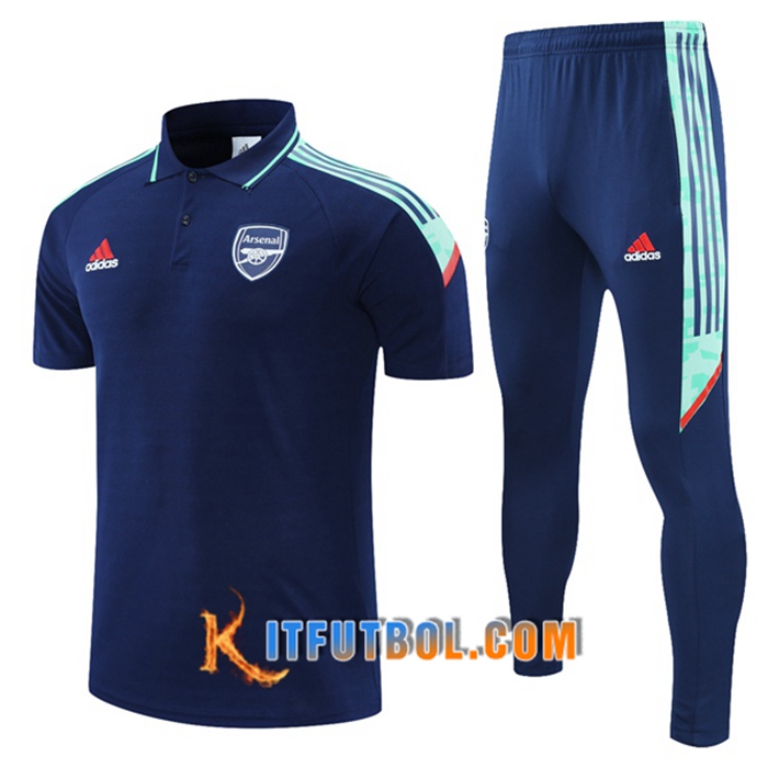 Camiseta Polo FC Arsenal + Pantalones Blanca/Rojo 2021/2022