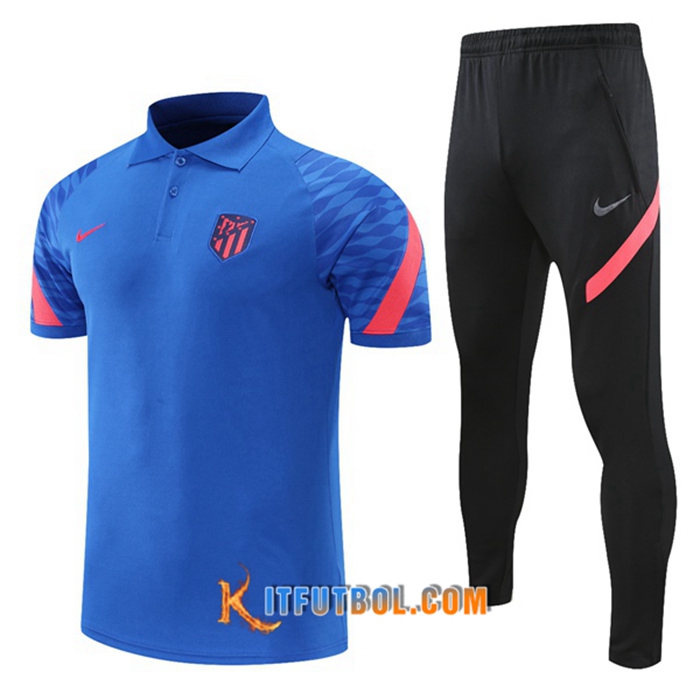 Camiseta Polo Atletico Madrid + Pantalones Azul/Rojo 2021/2022