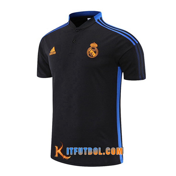 Camiseta Polo Real Madrid Negro/Azul 2021/2022
