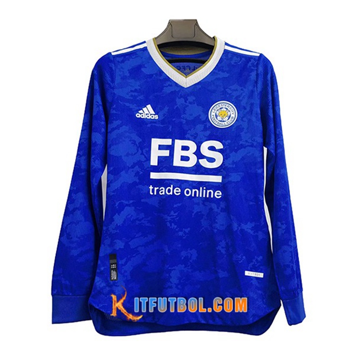 Camiseta Futbol Leicester City Titular Manga Larga 2021/2022