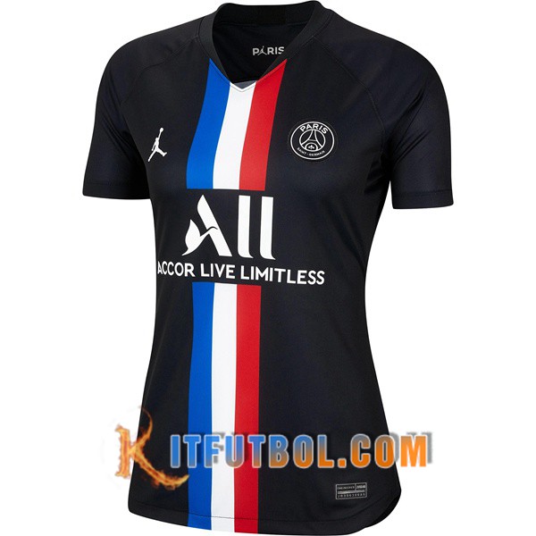 Camisetas Personalizadas Futbol Paris PSG X Jordan Mujer Cuarto 19/20