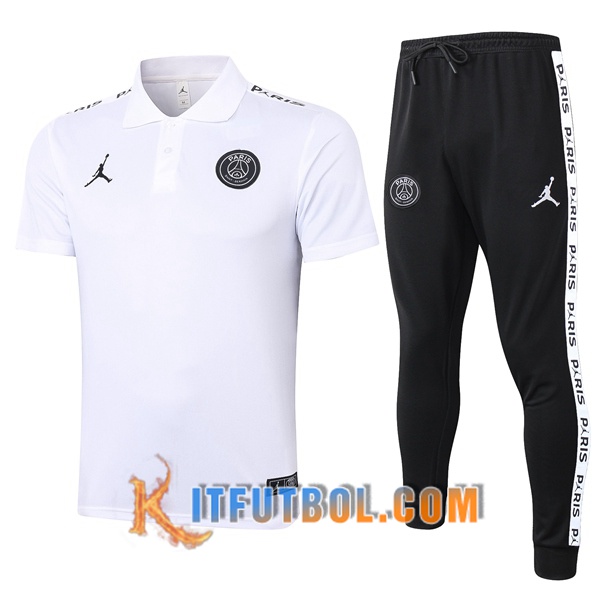 Nueva Polo Futbol Paris PSG Jordan + Pantalones Blanco 20/21