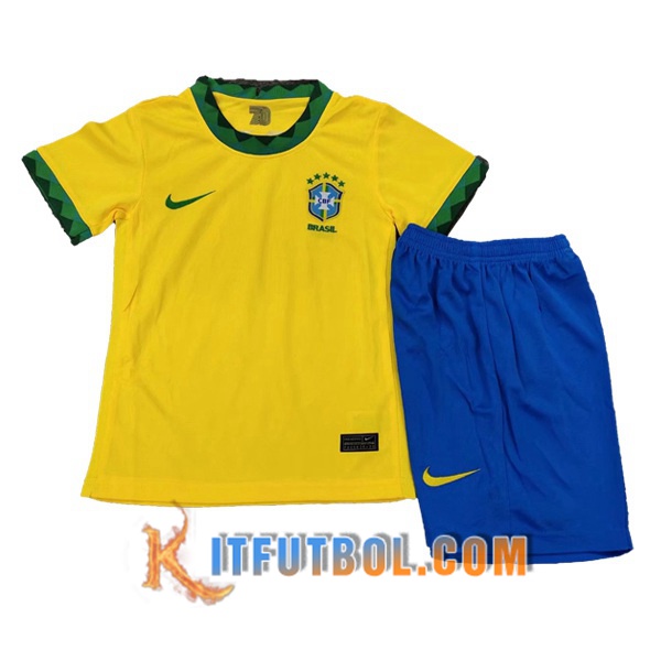 Camisetas Personalizadas Futbol Brasil Ninos Primera 20/21