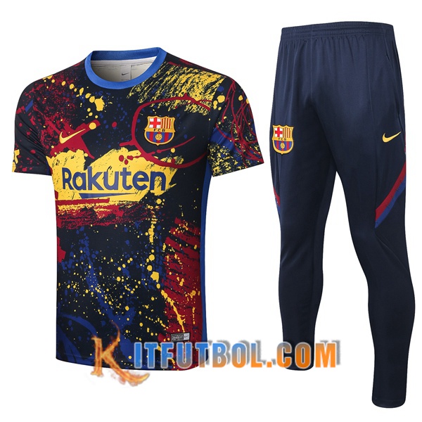 Camisetas de entrenamiento FC Barcelona + Pantalones Chorro de Tinta 20/21