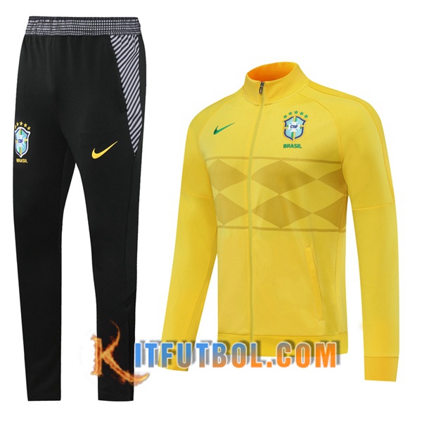 Nueva Chandal Futbol - Chaqueta + Pantalones Brasil Amarillo 20/21