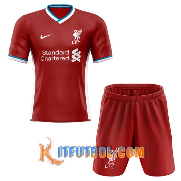 Camisetas Personalizadas Futbol FC Liverpool Ninos Primera Version Filtrada 20/21