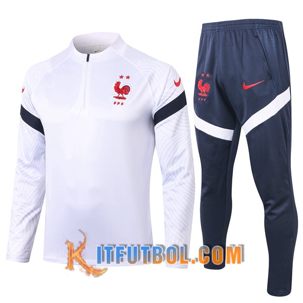 Nueva Chandal Futbol + Pantalones Francia Blanco 20/21