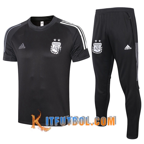 Camisetas de entrenamiento Argentina + Pantalones Negro 20/21