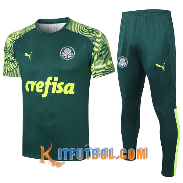 Camisetas de entrenamiento Palmeiras + Pantalones Verde 20/21