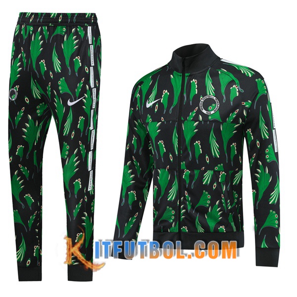 Nueva Chandal Futbol - Chaqueta + Pantalones Nigeria Negro Verde 20/21