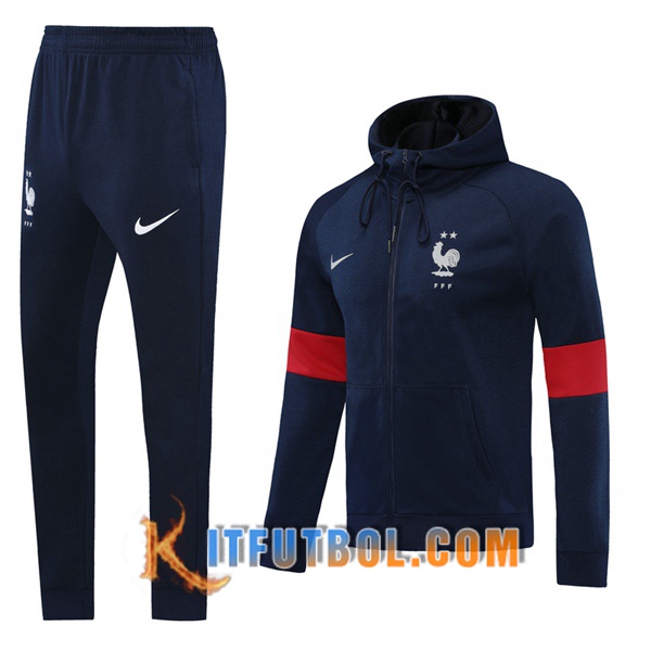 Nueva Chandal Futbol - Chaqueta con capucha + Pantalones Francia Azul Royal 20/21