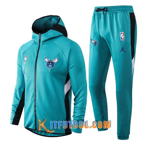 Nueva Chandal Futbol - Chaqueta con capucha + Pantalones Charlotte Hornets Azul Claro 20/21