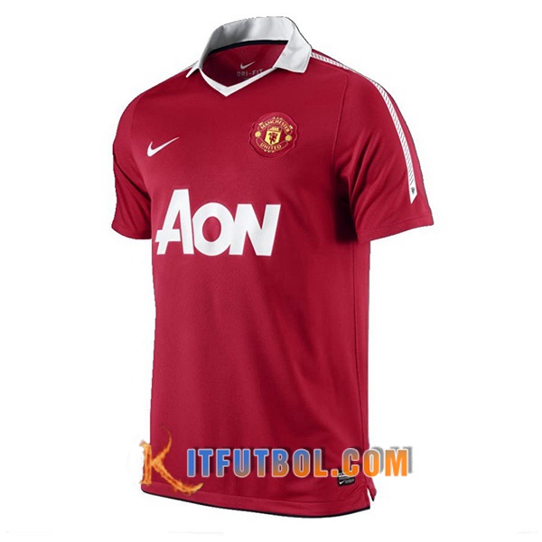 Camiseta Futbol Manchester United Retro Primera 2010/2011