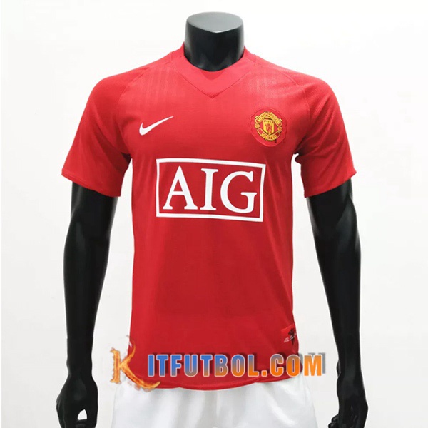 Camiseta Futbol Manchester United Retro Primera 2007/2009