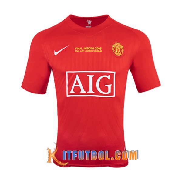 Camiseta Futbol Manchester United Retro Primera 2007/2008