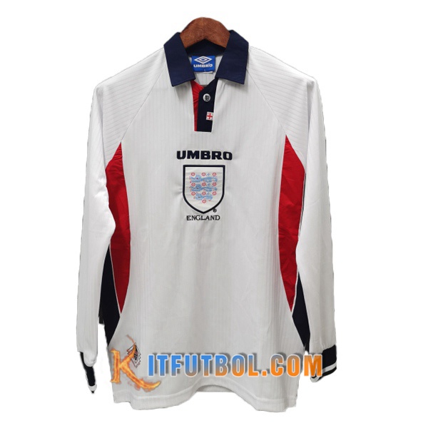 Camiseta Futbol Inglaterra Retro Primera Manche Longue 1998