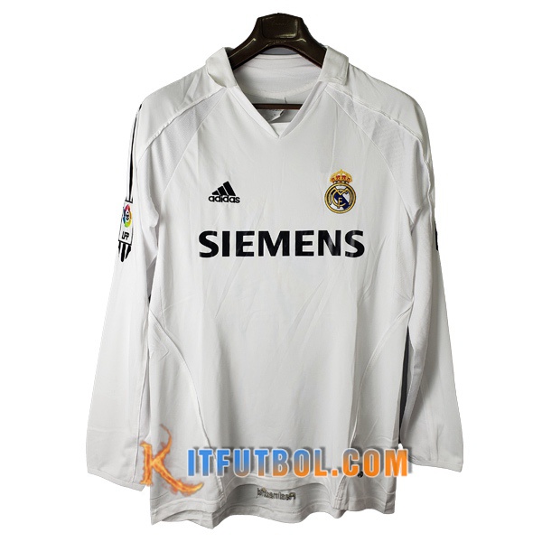 Camiseta Futbol Real Madrid Retro Primera Manche Longue 2005/2006
