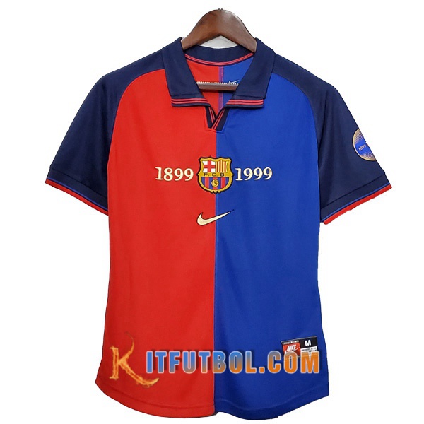 Camiseta Futbol FC Barcelona Retro Versión del 100 aniversario