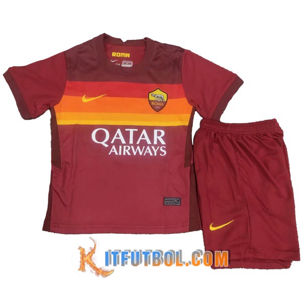 Camisetas Personalizadas Futbol AS Roma Ninos Primera 20/21