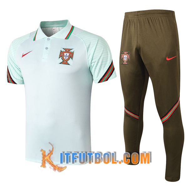 Nueva Polo Futbol Portugal + Pantalones Verde 20/21