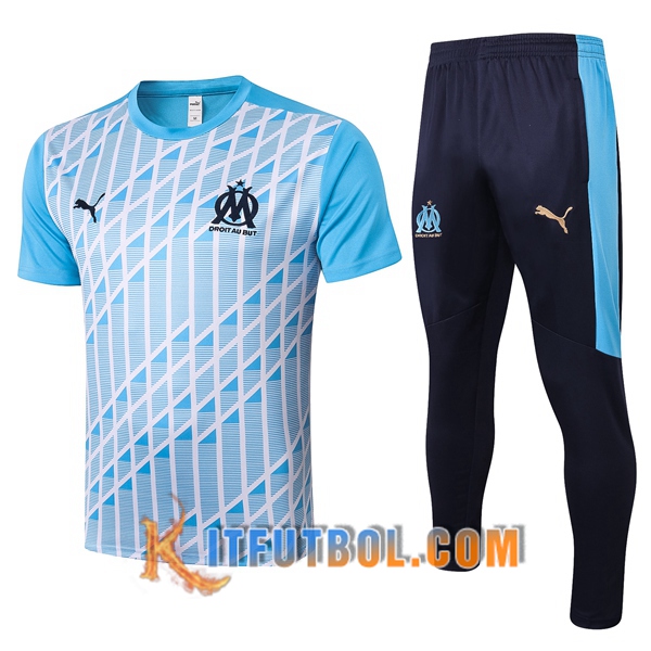 Camisetas de entrenamiento Marsella OM + Pantalones Azul 20/21
