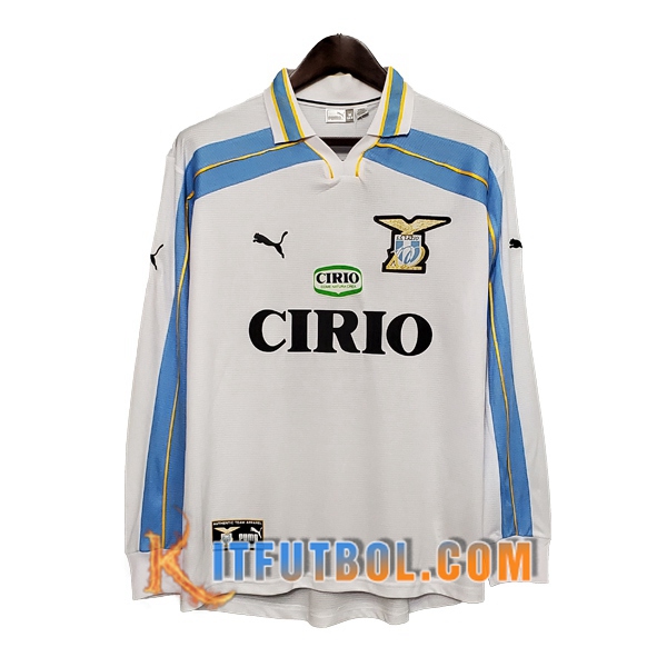 Camisetas Futbol SS Lazio Retro Manga larga Primera 2000/2001