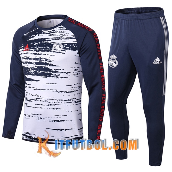 Nueva Chandal Futbol + Pantalones Real Madrid Azul Royal Blanco 20/21