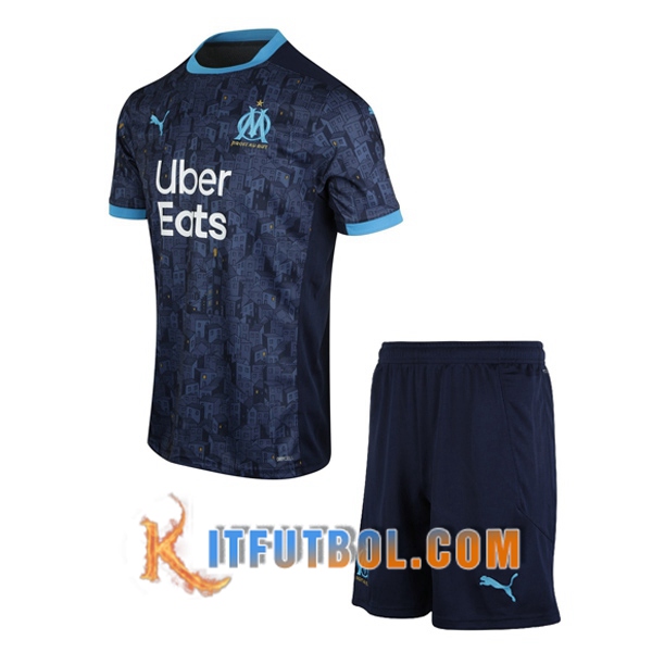 Camisetas Personalizadas Futbol Marsella OM Ninos Segunda 20/21
