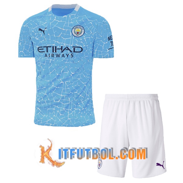 Camisetas Personalizadas Futbol Manchester City Ninos Primera 20/21