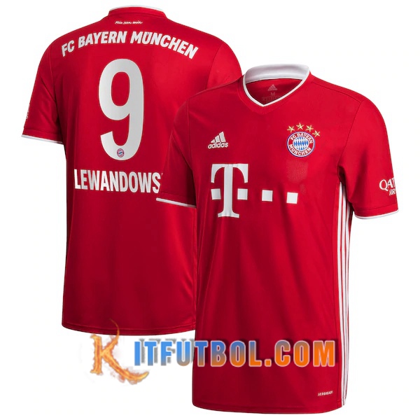 Camisetas Futbol Bayern Munich (Lewandowski 9) Primera 20/21