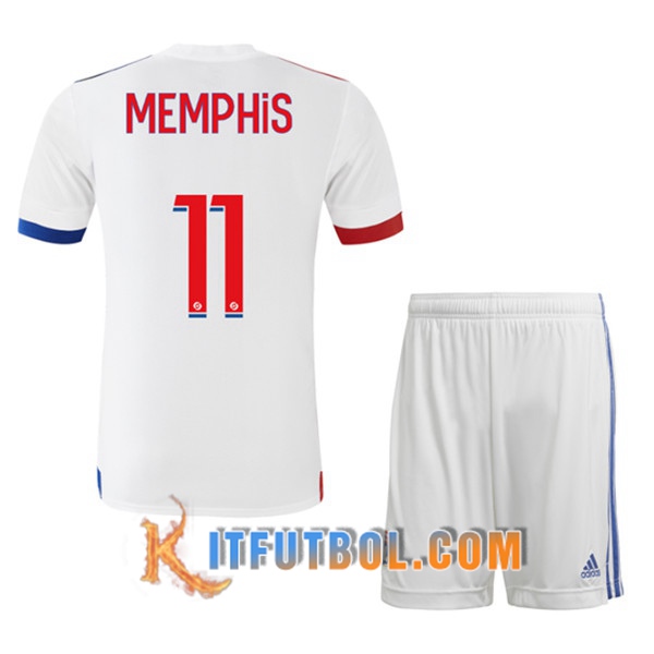 Camisetas Personalizadas Futbol Lyon OL (MEMPHIS 11) Ninos Primera 20/21
