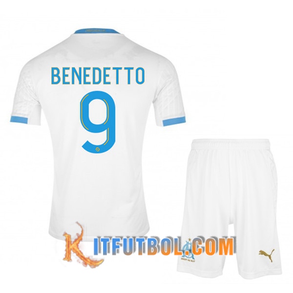 Camisetas Personalizadas Futbol Marsella OM (Benedetto 9) Ninos Primera 20/21