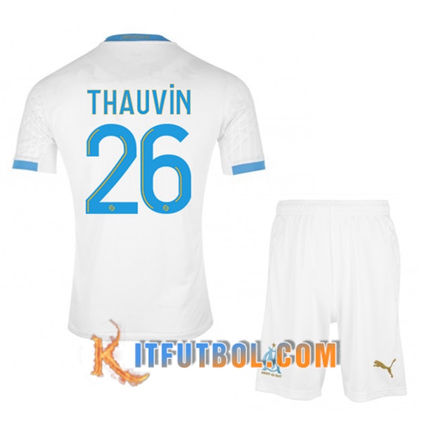 Camisetas Personalizadas Futbol Marsella OM (Thauvin 26) Ninos Primera 20/21