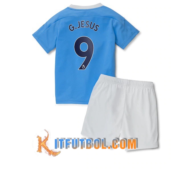 Camisetas Personalizadas Futbol Manchester City (G.Jesus 9) Ninos Primera 20/21